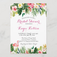 Tropische Flamingo Bridal Dusche INeritation