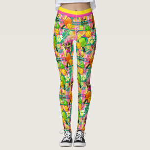 Tropische Flamingo-Pickleball-Power-Leggings Leggings