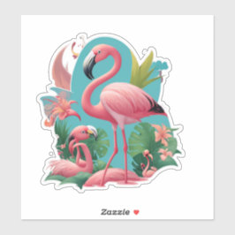 Tropische Flamingo Sticker für jeden Occasio