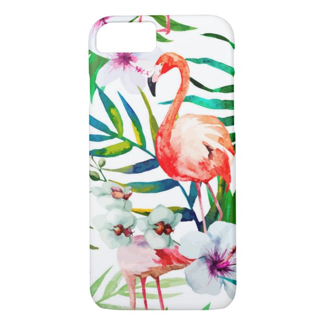 Tropische Flamingokunst Case-Mate iPhone Hülle (Rückseite)