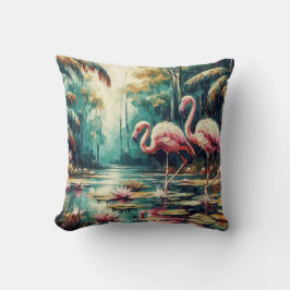 Tropische Flamingos Wurfkissen Kissen