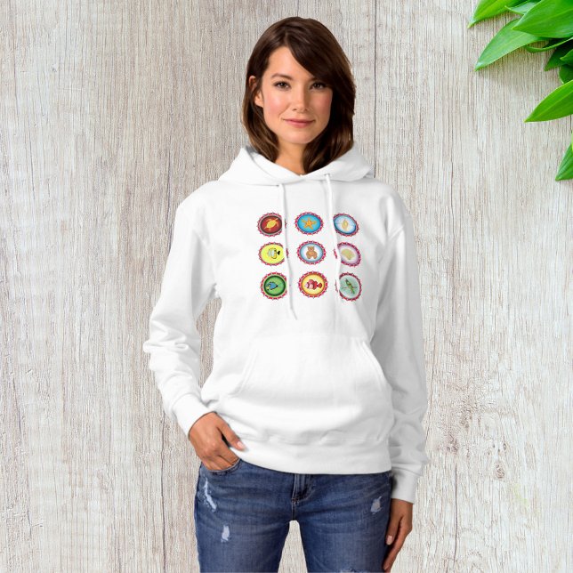 Tropische Flaschenkappen Design Ozean und Wildtier Hoodie (Von Creator hochgeladen)