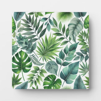 Tropische Flora Art Frame Fotoplatte