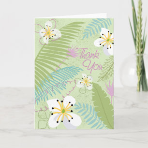 Tropische Flora Dankeschön Karte - Blumendarstellu