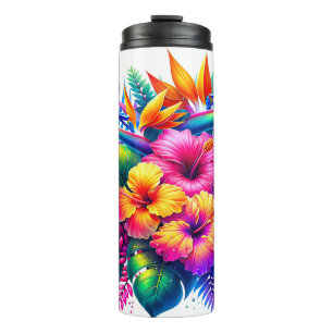 Tropische Flora-Explosion Thermosbecher