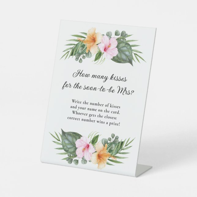 Tropische Flora Wie viele Kisses Game Sockelschild (Vorderseite)