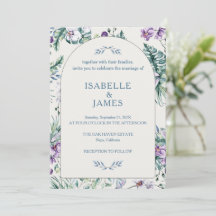 Tropische Florale Botanische Hochzeit Personalisie