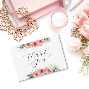 Tropische Florale Dankeskarten Dankeskarte