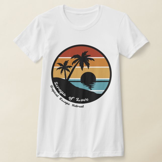 Tropische Flucht in der Liebe T-Shirt (Ablage )