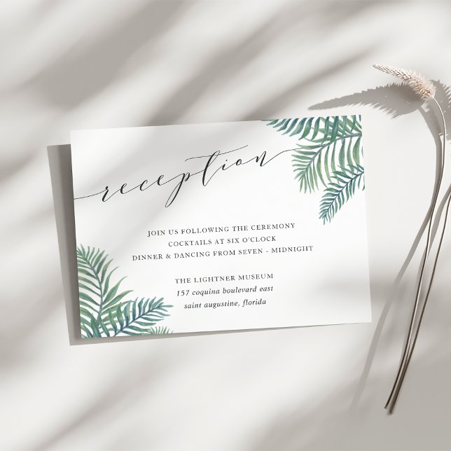 Tropische Foliage-Hochzeitskarte Begleitkarte (Von Creator hochgeladen)