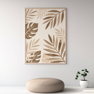 Tropische Foliage - Japandi Poster-Minimal-Mauer K Poster
