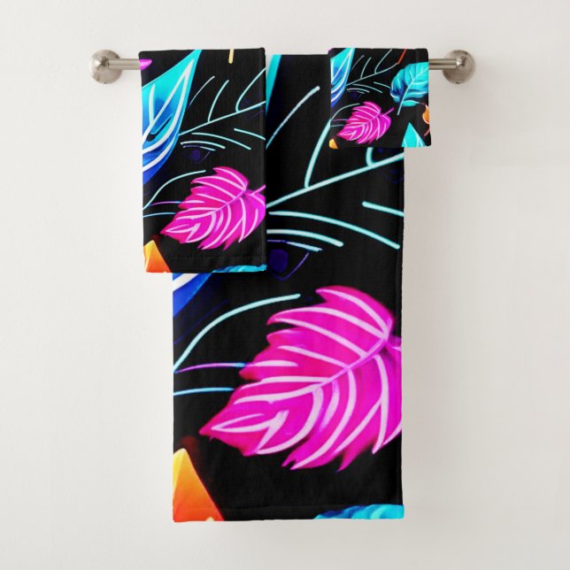 Tropische Folien: Leaf Art Badhandtuch Set (Insitu)