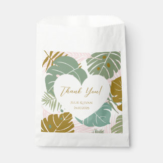 Tropische Folien - Muster aus Monstera und Palmblä Geschenktütchen