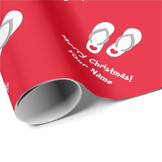 Tropische frohe Weihnachten drehen Geschenkpapier (Rolleneckpunkt)