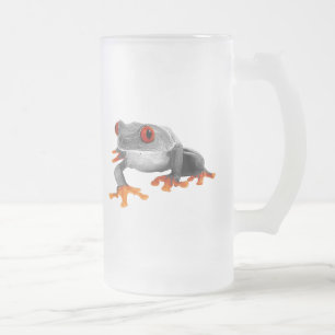 Tropische Frosch-Tasse.! Mattglas Bierglas