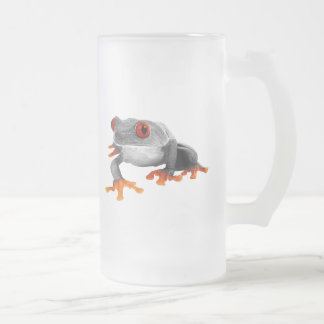 Tropische Frosch-Tasse.! Mattglas Bierglas