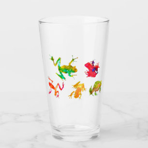 Tropische Frösche Glas