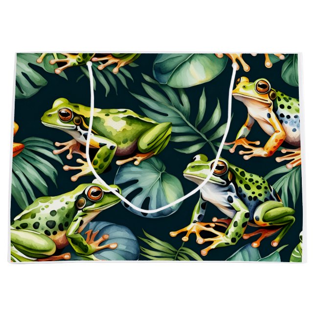 Tropische Frösche  Große Geschenktüte (Vorderseite)