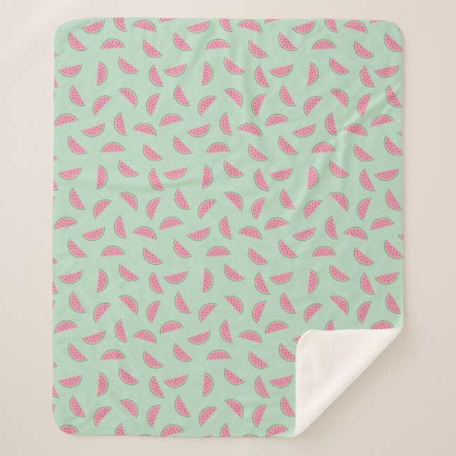 Tropische Frucht-Farben-Spritzer-Muster Sherpadecke (Vorderseite)