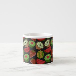 Tropische Frucht nahtlos farbenfroh Espressotasse