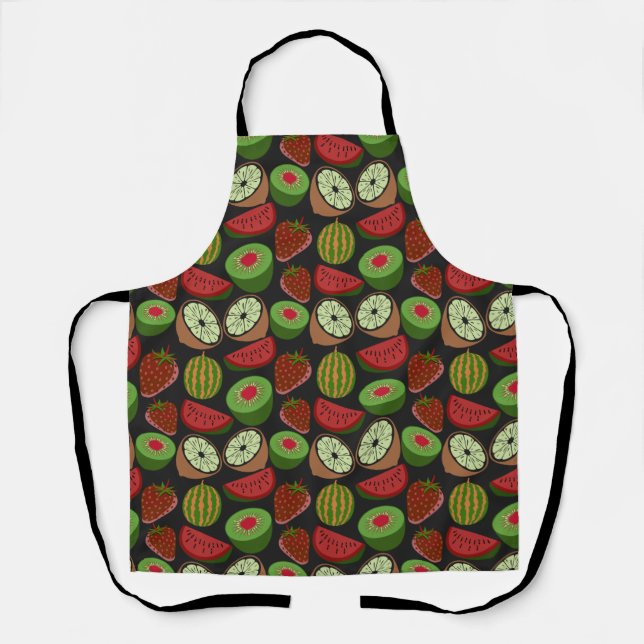 Tropische Frucht nahtlos farbenfroh Schürze (Vorderseite)