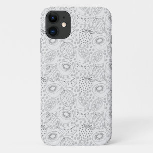 Tropische Frucht nahtlos Muster schwarz-weiß Case-Mate iPhone Hülle