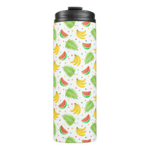 Tropische Frucht-Tupfen-Muster Thermosbecher