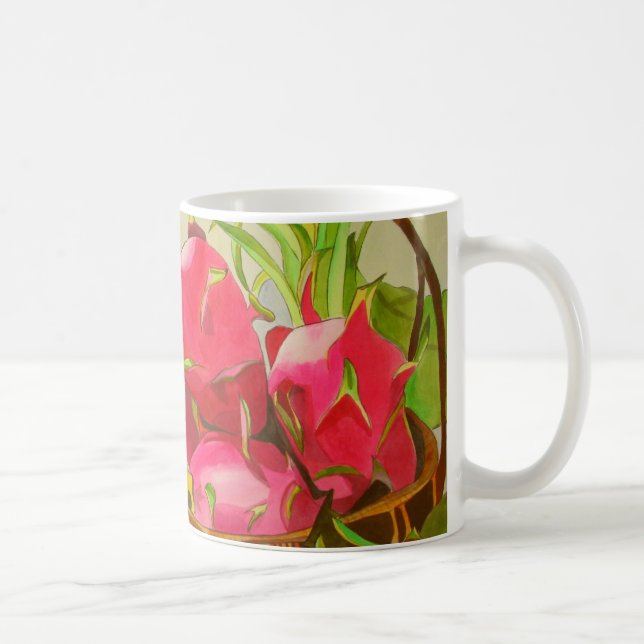 Tropische Frucht Wasserfarbe noch Lebenskunst Male Kaffeetasse (Rechts)