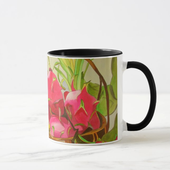 Tropische Frucht Wasserfarbe noch Lebenskunst Male Tasse (Rechts)