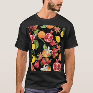 Tropische Früchte: Exotischer, nahtloser Hintergru T-Shirt