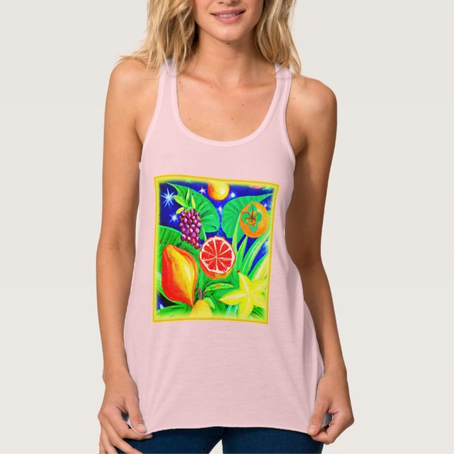 Tropische Früchte im Himmel. Jetzt kaufen Tank Top (Vorderseite)