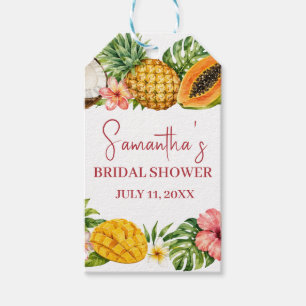 Tropische Früchte Kokosnuss Hawaiianische Hochzeit Geschenkanhänger