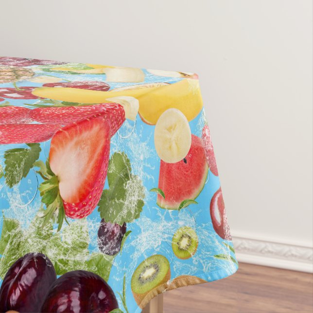Tropische Früchte mit Mundwasser Tischdecke (Beispiel)