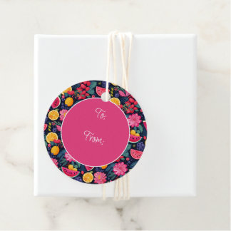 Tropische Früchte und Blume Geschenkanhänger