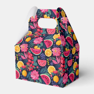 Tropische Früchte und Blume Geschenkschachtel