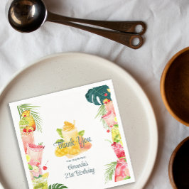 Tropische Fruchtgetränke Pool Party Erwachsene Geb Serviette