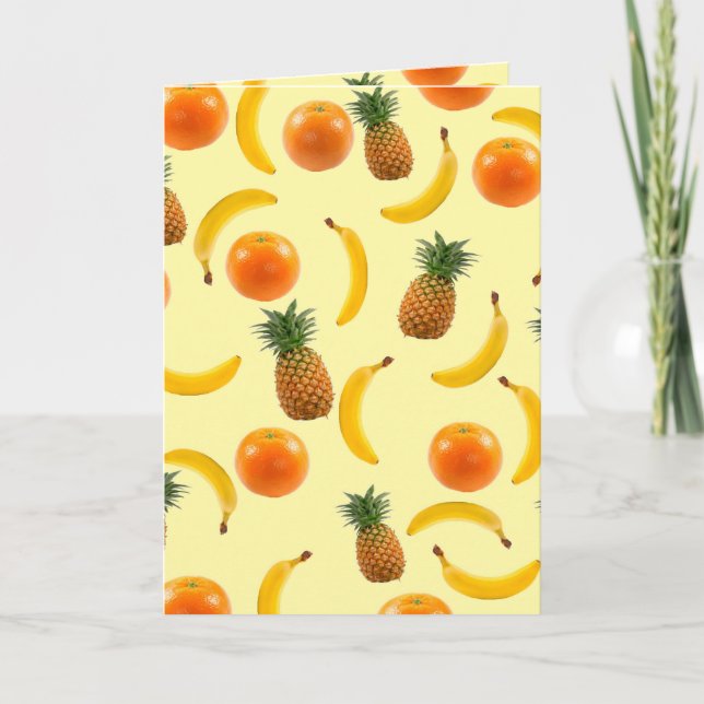 Tropische Fruchtsaftkarte Karte (Vorderseite)