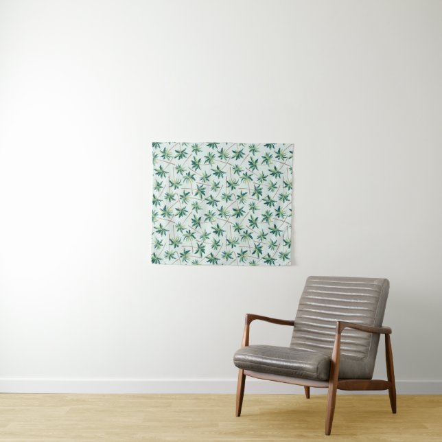 Tropische Fuchsschwanz-Palme Wandteppich (Beispiel (Horizontal))