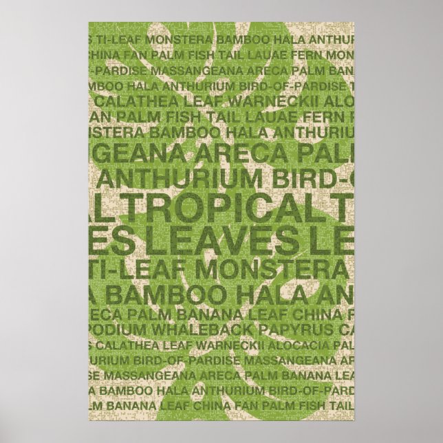 Tropische Gartenwand Poster (Vorne)