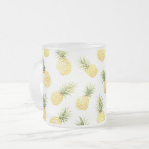 Tropische gelbe Ananas Mattglastasse