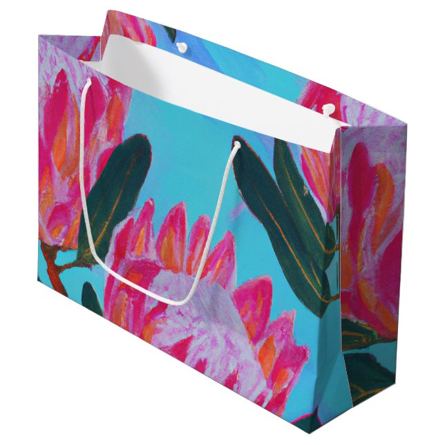 Tropische Geschenktasche Große Geschenktüte (Vorderseite Schrägansicht)