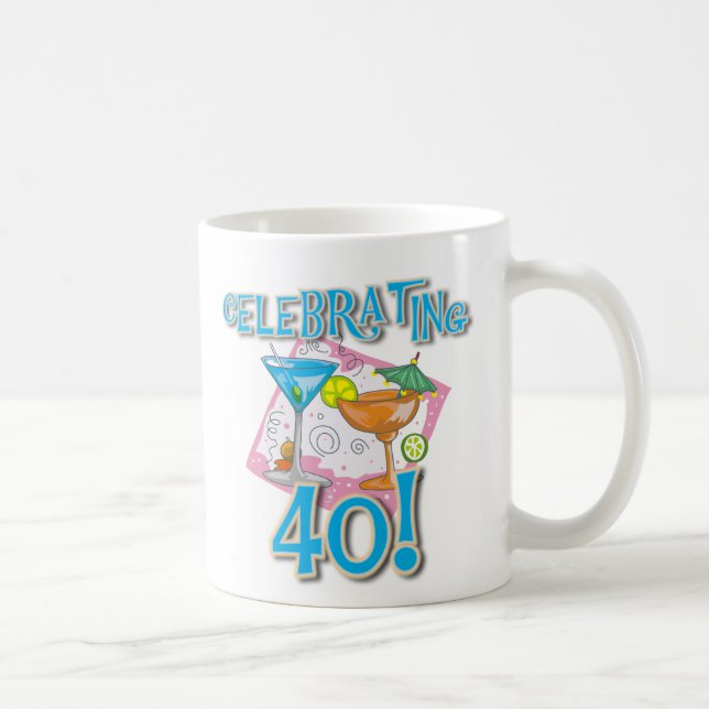 Tropische Getränke, die 40 feiern Kaffeetasse (Rechts)