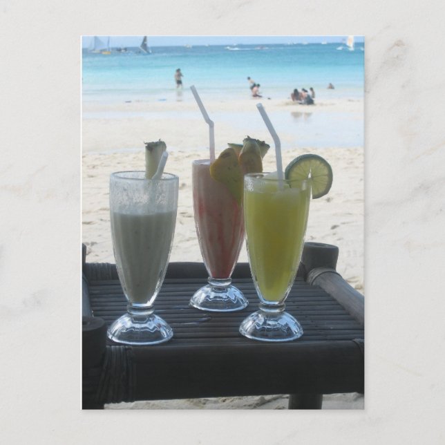 Tropische Getränke Postkarte (Vorderseite)
