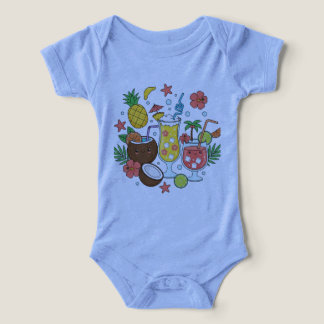 Tropische Getränke Süße Sommer Cocktail Baby T-Shi