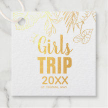 Tropische Girls-Reise mit Krone, Jahr und Name