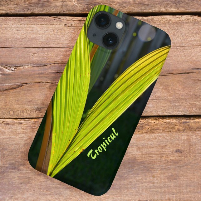 Tropische Green Palm Fronds personalisiert mit Nam Case-Mate iPhone Hülle (Von Creator hochgeladen)