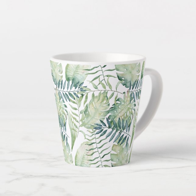 Tropische grüne Blätter Milchtasse (Rechte Ecke)