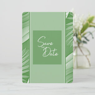 Tropische grüne Hochzeit retten das Datum der Einl Save The Date