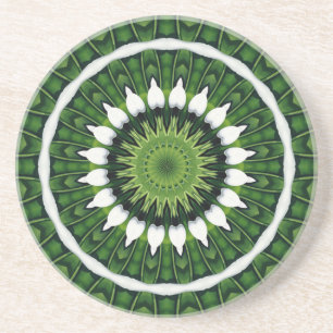 Tropische grüne Mandala Getränkeuntersetzer