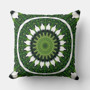 Tropische grüne Mandala Kissen
